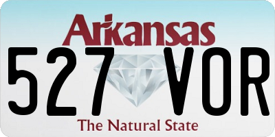 AR license plate 527VOR