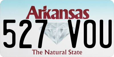 AR license plate 527VOU