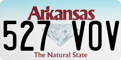 AR license plate 527VOV