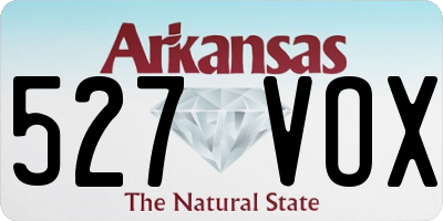 AR license plate 527VOX
