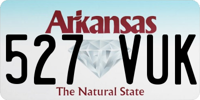AR license plate 527VUK
