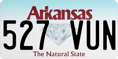 AR license plate 527VUN