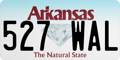 AR license plate 527WAL