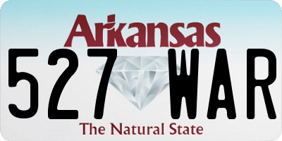 AR license plate 527WAR