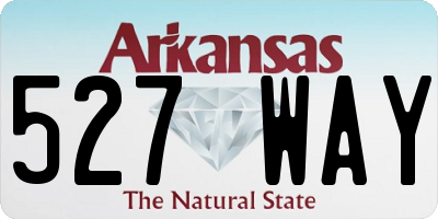 AR license plate 527WAY