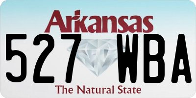 AR license plate 527WBA