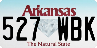AR license plate 527WBK