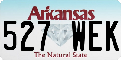 AR license plate 527WEK