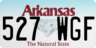 AR license plate 527WGF