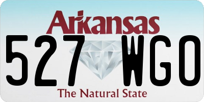 AR license plate 527WGO