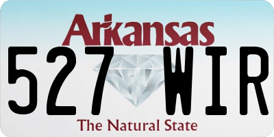 AR license plate 527WIR