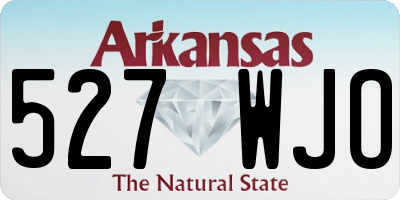 AR license plate 527WJO