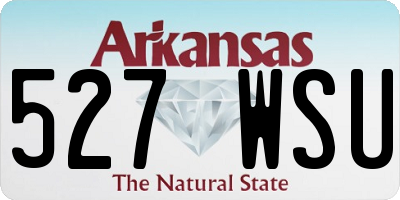AR license plate 527WSU