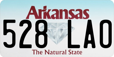 AR license plate 528LAO