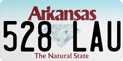 AR license plate 528LAU