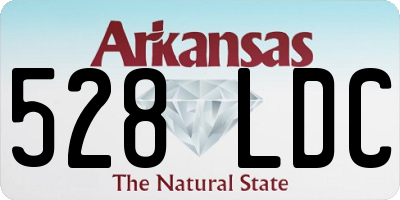 AR license plate 528LDC