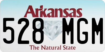 AR license plate 528MGM