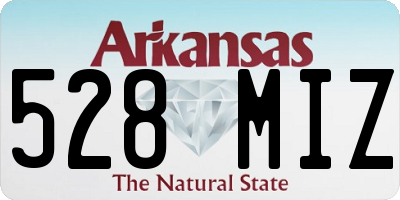 AR license plate 528MIZ