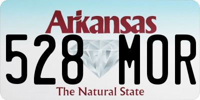 AR license plate 528MOR