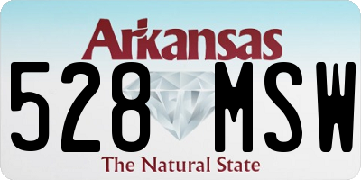 AR license plate 528MSW