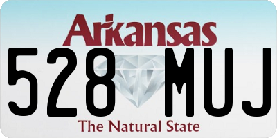 AR license plate 528MUJ
