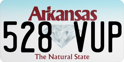 AR license plate 528VUP