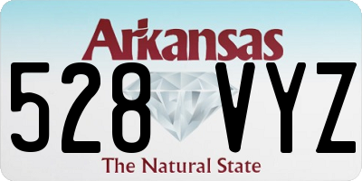 AR license plate 528VYZ
