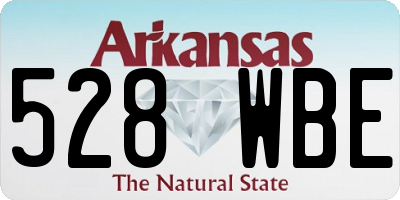 AR license plate 528WBE