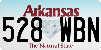 AR license plate 528WBN