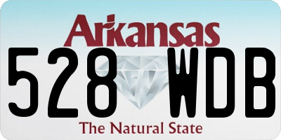 AR license plate 528WDB