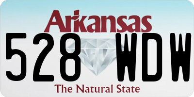 AR license plate 528WDW