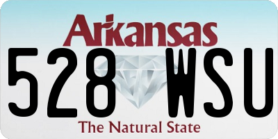 AR license plate 528WSU