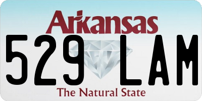 AR license plate 529LAM