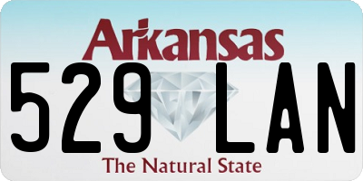 AR license plate 529LAN