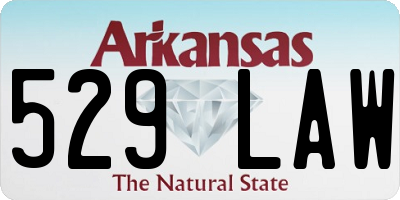 AR license plate 529LAW