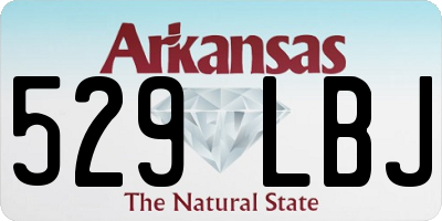 AR license plate 529LBJ