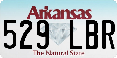 AR license plate 529LBR