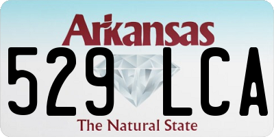 AR license plate 529LCA