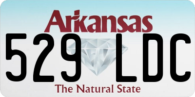 AR license plate 529LDC