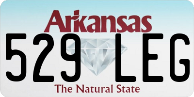 AR license plate 529LEG