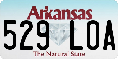 AR license plate 529LOA