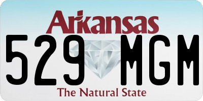 AR license plate 529MGM