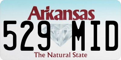 AR license plate 529MID