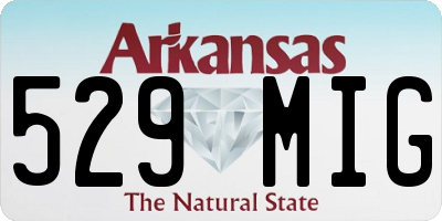 AR license plate 529MIG