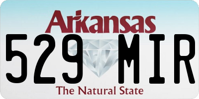 AR license plate 529MIR