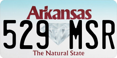 AR license plate 529MSR