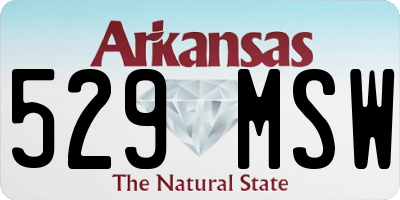 AR license plate 529MSW