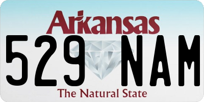 AR license plate 529NAM