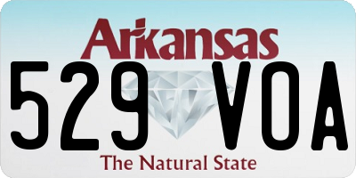 AR license plate 529VOA