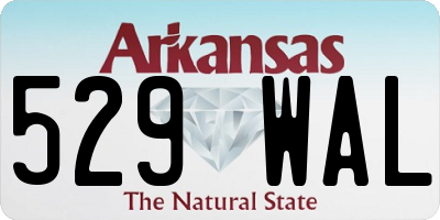 AR license plate 529WAL